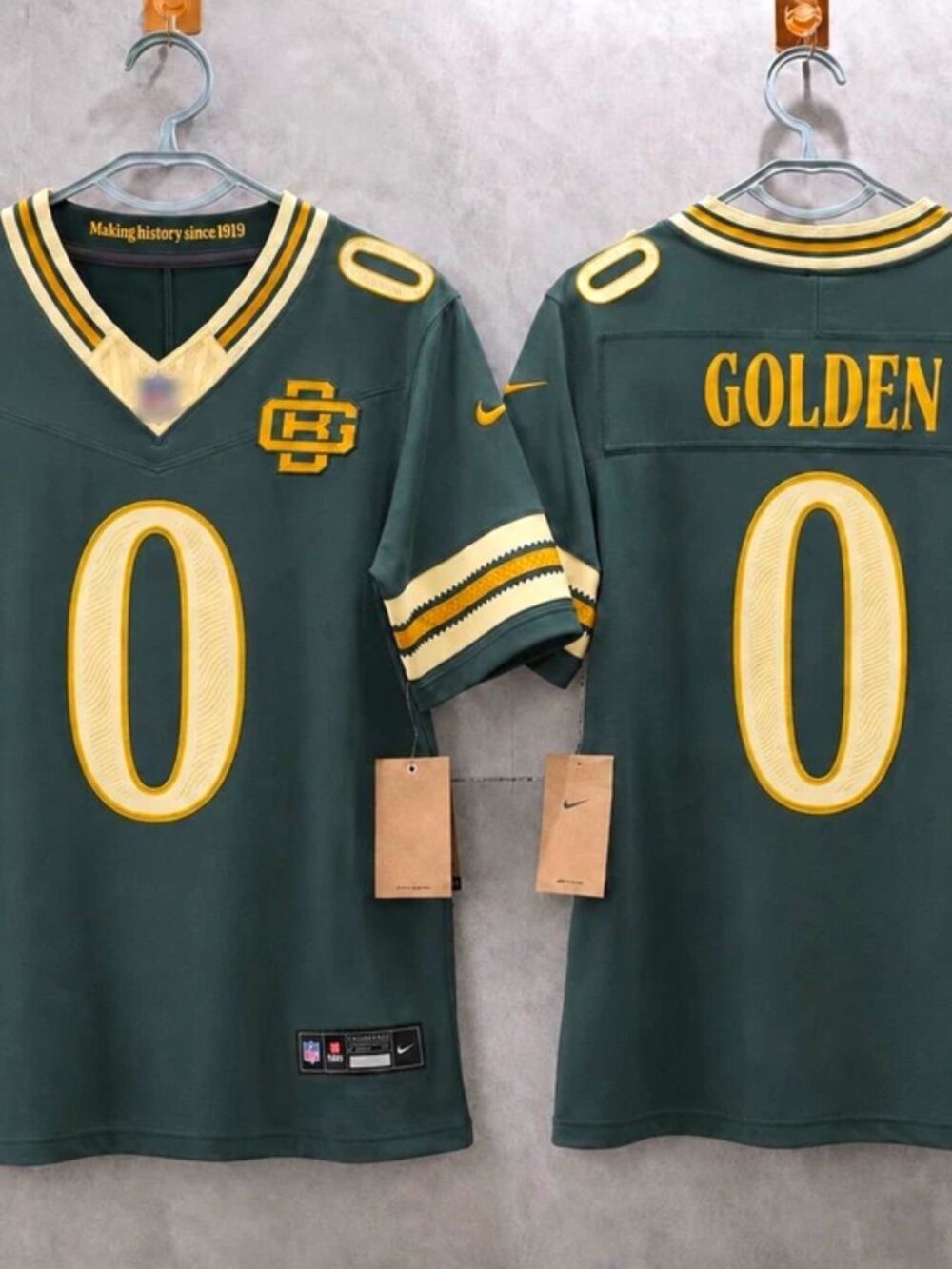 Matthew Golden Stitched 0 Green Jersey Vapor